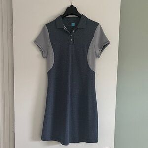 PGA Tour Blue and Gray Polo Mini Dress‎